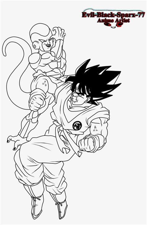 goku para colorear|goku vs freezer para colorear.